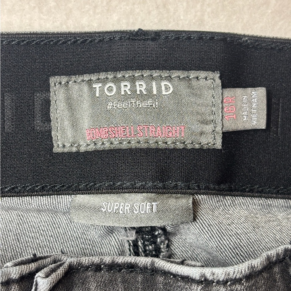 Torrid Gray Bombshell Straight Jeans - image 4